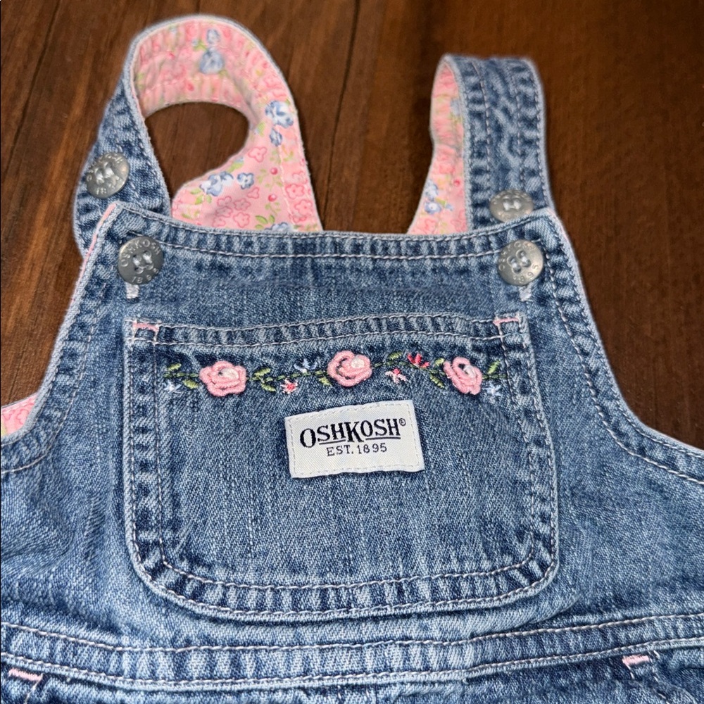 Vintage Y2K Oshkosh Denim Skirtall Baby 18 Months - Picture 2 of 6